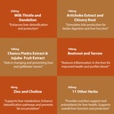 Liver Cleanse Detox & Repair - Milk Thistle Herbal Liver Support Supplement with Milk Thistle Dandelion Root & Zinc, Artichoke Extract for Liver Health, Active Liver Supplement, Liver Detox Pills 60 6