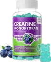novomins Creatine Monohydrate Gummies for Men & Women, Chewables Creatine Monohydrate for Muscle Strength, Muscle Builder, Energy Boost, Pre-Workout Supplement(180 Count)-Blueberry Flavor. 2 Pack 2
