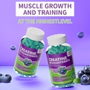 novomins Creatine Monohydrate Gummies for Men & Women, Chewables Creatine Monohydrate for Muscle Strength, Muscle Builder, Energy Boost, Pre-Workout Supplement(180 Count)-Blueberry Flavor. 2 Pack 5
