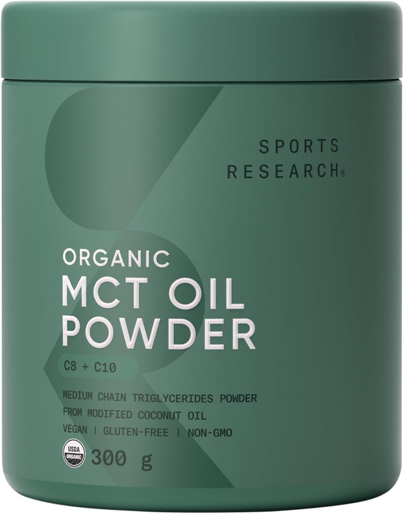 Sports Research Organic MCT Oil - Keto & Vegan MCTs C8, C10 from Coconuts - Fatty Acid Brain & Body Fuel, Non-GMO & Gluten Free - Flavorless Oil, Perfect in Coffee, Tea & Protein Shakes - 32 oz 6