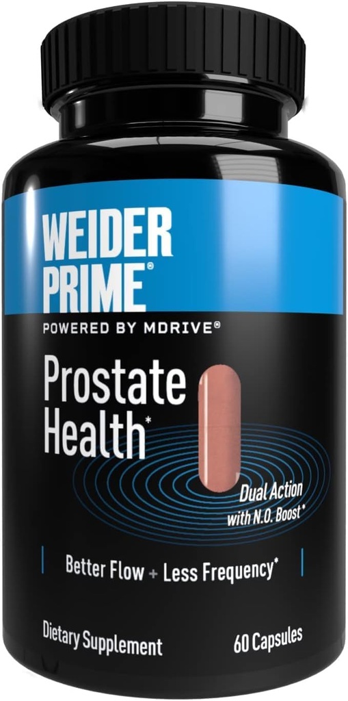 Weider Prime Prostate Health for Men, Dual Action with N.O. Boost, Promotes Flow and Normal Frequency, 60 Veggie Capsules 2