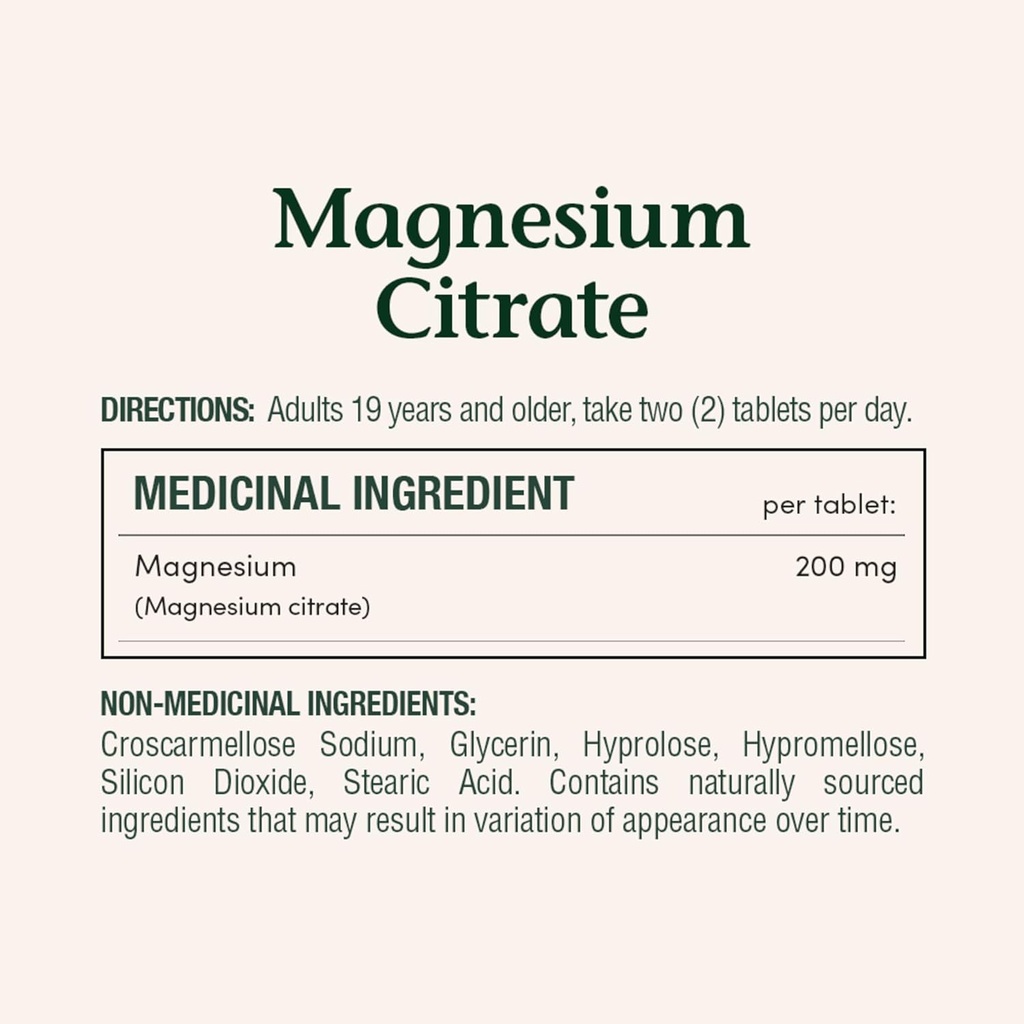 Nature's Bounty Magnesium Citrate 200 mg, 75 Tablets 4