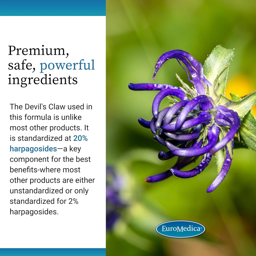 Euromedica ArthoMed - 60 Capsules - Clinically Studied Boswellia & Curcumin, Devil’s Claw - Joint & Spine Health, Cartilage Formation, Flexibility, Comfort - 30 Servings 6