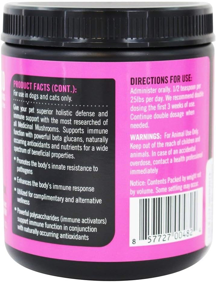 Mushroom Matrix Canine Organic Mushroom Powder Turkey Tail Immune Support and Holistic Defense Supplement for Dogs, 200 Grams (Packaging May Vary) 3