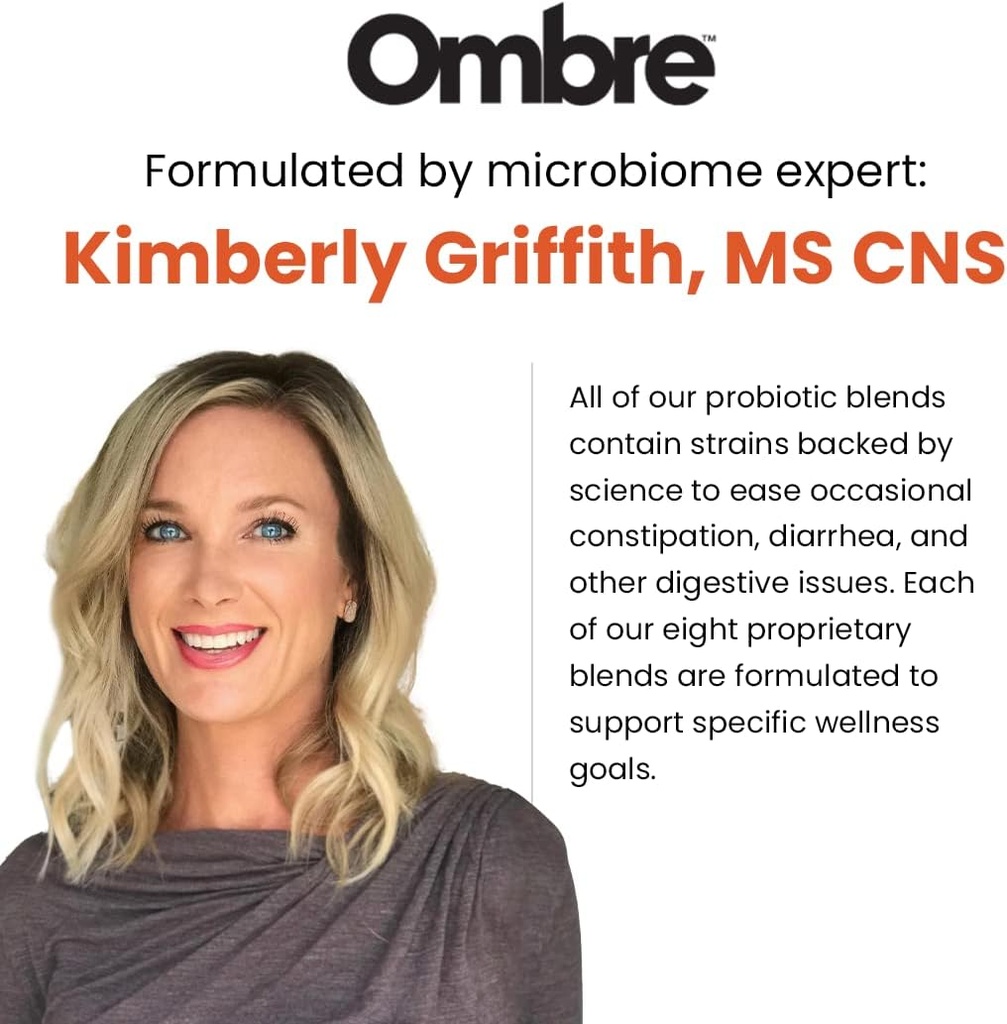 Ombre Mood Enhancer Probiotic Capsules, Promotes Memory, Healthy Sleep Patterns, and Gut Health, 30-Day Supply 6