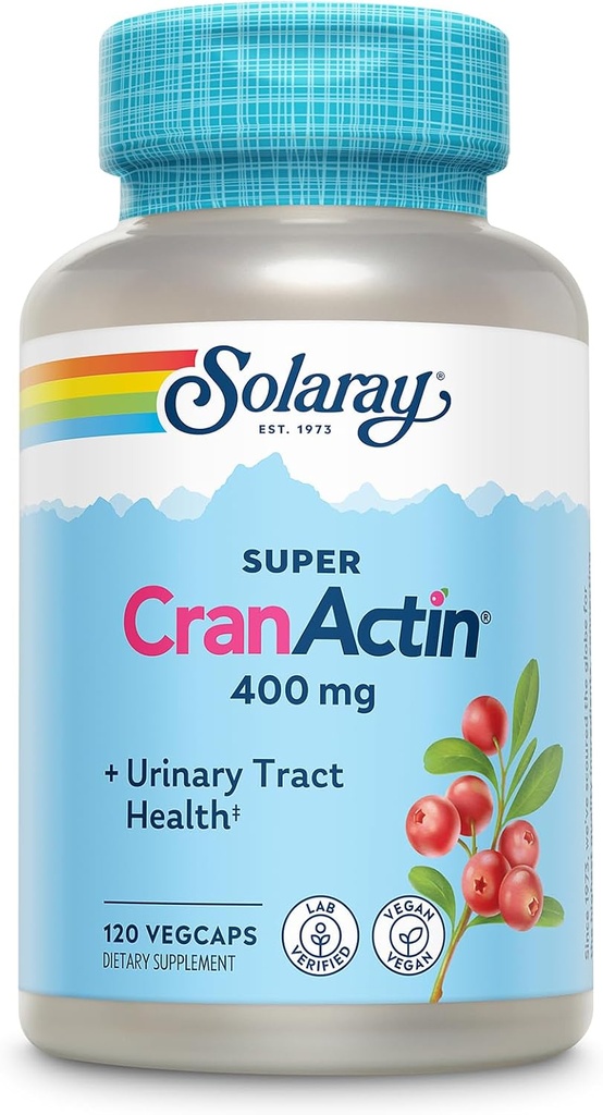 SOLARAY Super CranActin Cranberry Extract 400mg Healthy Urinary Tract Support with Added Vitamins 2
