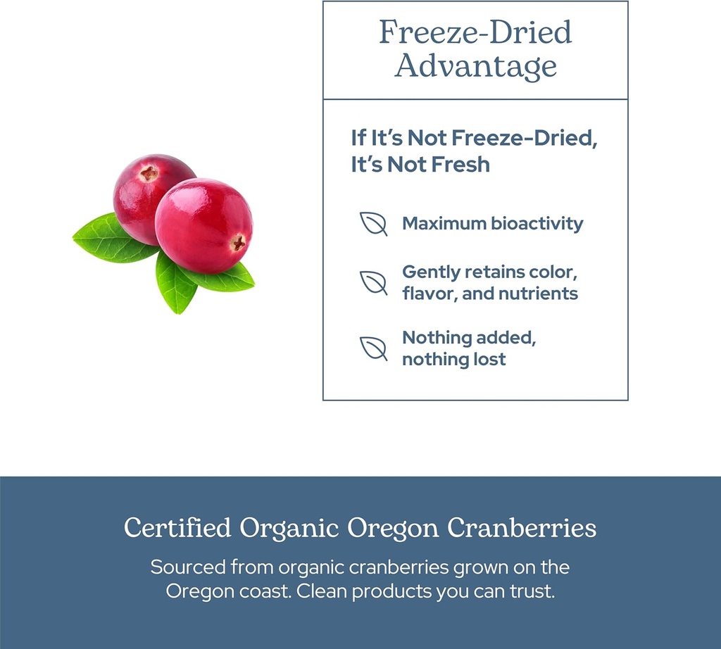 Eclectic Herb - Premium Freeze Dried Cranberry Capsules | Urinary Tract Support | Cranberry Supplement for Urinary Tract Health | Organic, Non-GMO, Vegan (120 CT | 300 mg) 5