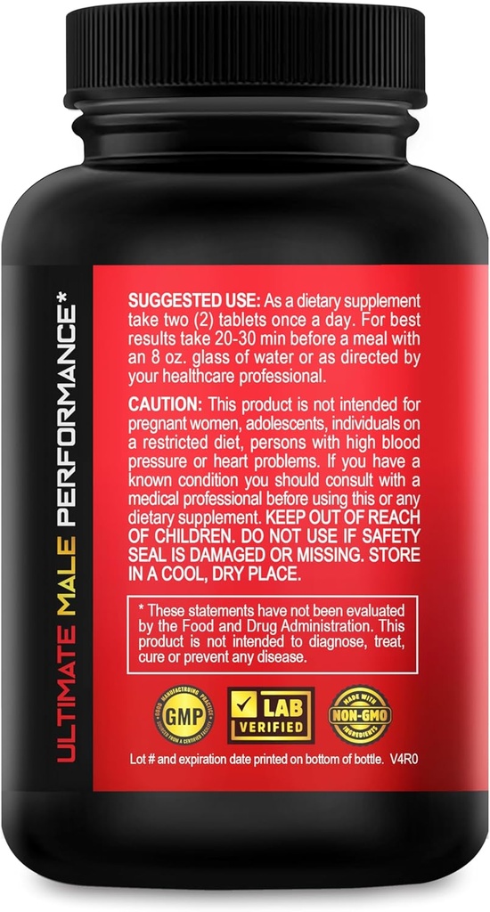 Kong XXL- Ultimate Male Performance and Enlargement Pills for Men- Add 3-6” in 60 Days- Enhanced Size, Drive, Strength and Endurance - Boost Performance- 60 Tablets 3