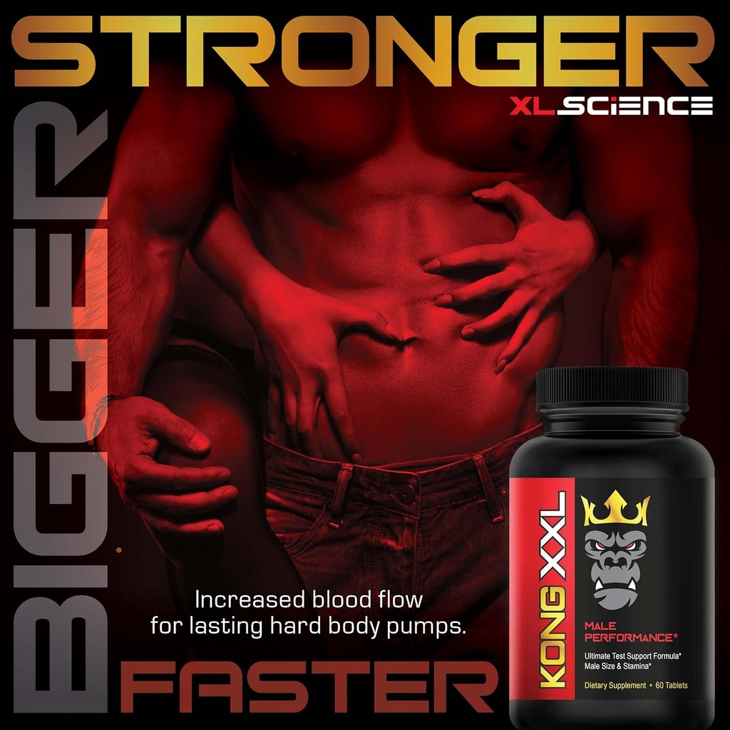 Kong XXL- Ultimate Male Performance and Enlargement Pills for Men- Add 3-6” in 60 Days- Enhanced Size, Drive, Strength and Endurance - Boost Performance- 60 Tablets 5