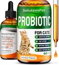 Probiotics for Cats for Digestive Support – Cat Probiotics for Indoor Cats Help with Colic, Upset Stomachs, Diarrhea, Gas, and Bloating – Prebiotics + Pleasant Chicken Flavor Inside – 2 Oz 2