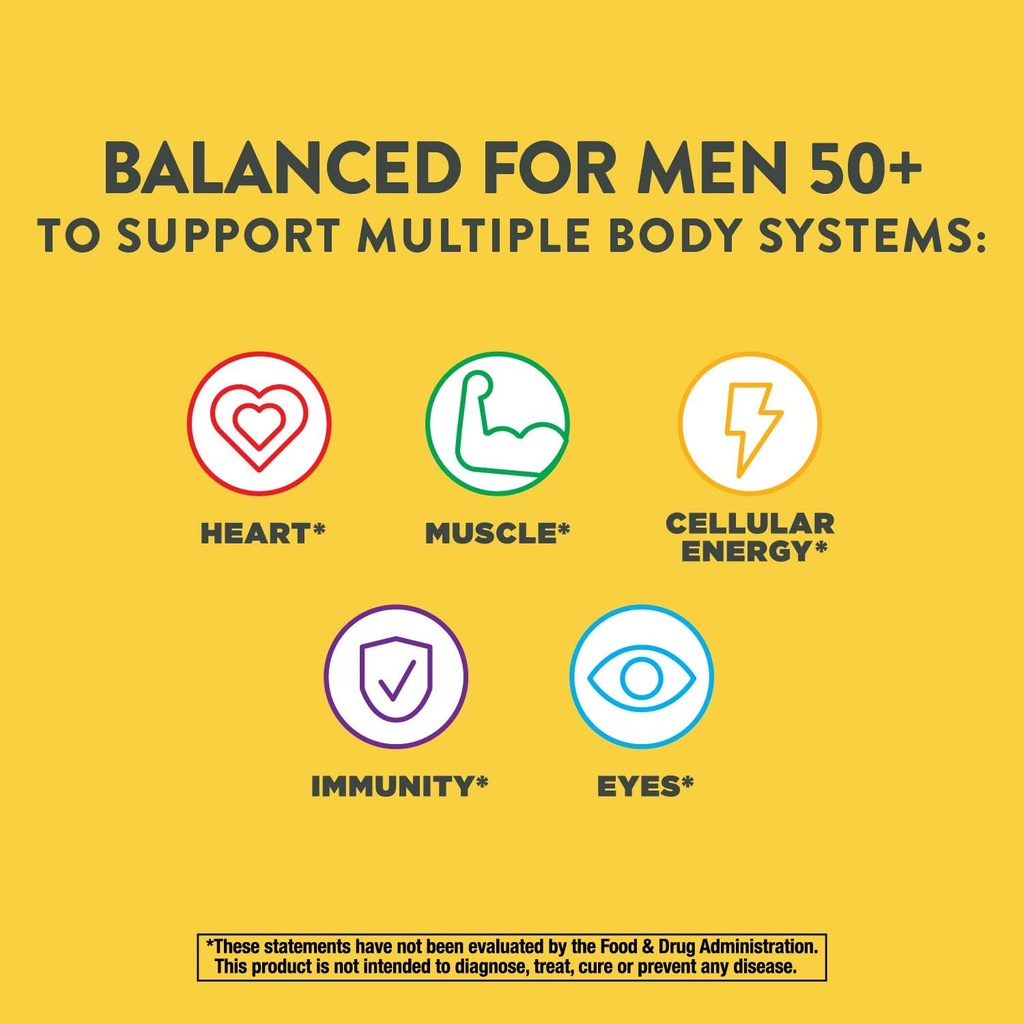 Nature’s Way Alive! Men’s 50+ Complete Multivitamin, High Potency B-Vitamins, 50 Tablets 6