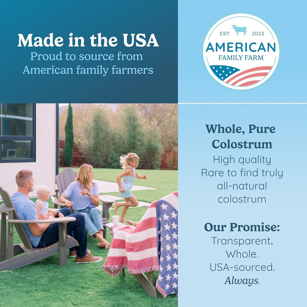 WONDERCOW Colostrum Supplement Powder for Gut Health, Immune Support, Muscle Recovery & Wellness | Natural IgG Pure Whole Bovine Colostrum Superfood, Elderberry, 60 Servings 5