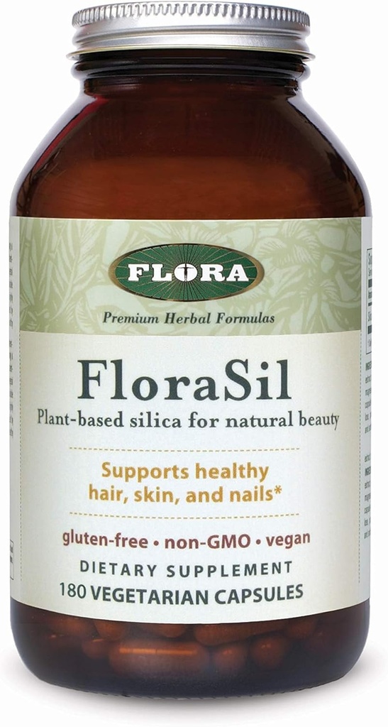 Flora FloraSil 180 Veg Capsules - Silica Supplement with Horsetail Extract for Healthy Hair, Skin, and Nails* - Supports Collagen Formation 2