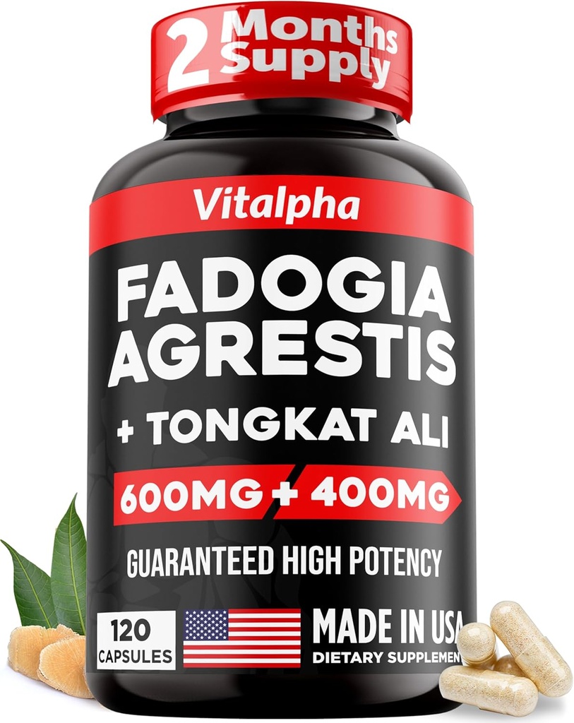 Ultra Concentrated 86,000mg Fadogia Agrestis Tongkat Ali Blend – 200:1 Tongkat Ali + 10:1 Fadogia Agrestis + Bioperine - Maximum Strength Blend for Athletic Performance & Muscle Mass - 120 V-Caps 2
