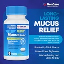 GenCare - Mucus Relief Guaifenesin 600mg (200 Tablets) Mucus Relief Expectorant for Congestion & Cough - Extended Release Tablets for Immediate & Lasting Relief 3