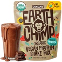 EarthChimp Organic Vegan Protein Powder - with Probiotics - Non GMO, Dairy Free, Non Whey, Plant Based Protein Powder for Women and Men, Gluten Free - 52 Servings 64 Oz (Chocolate) No Scoop 2