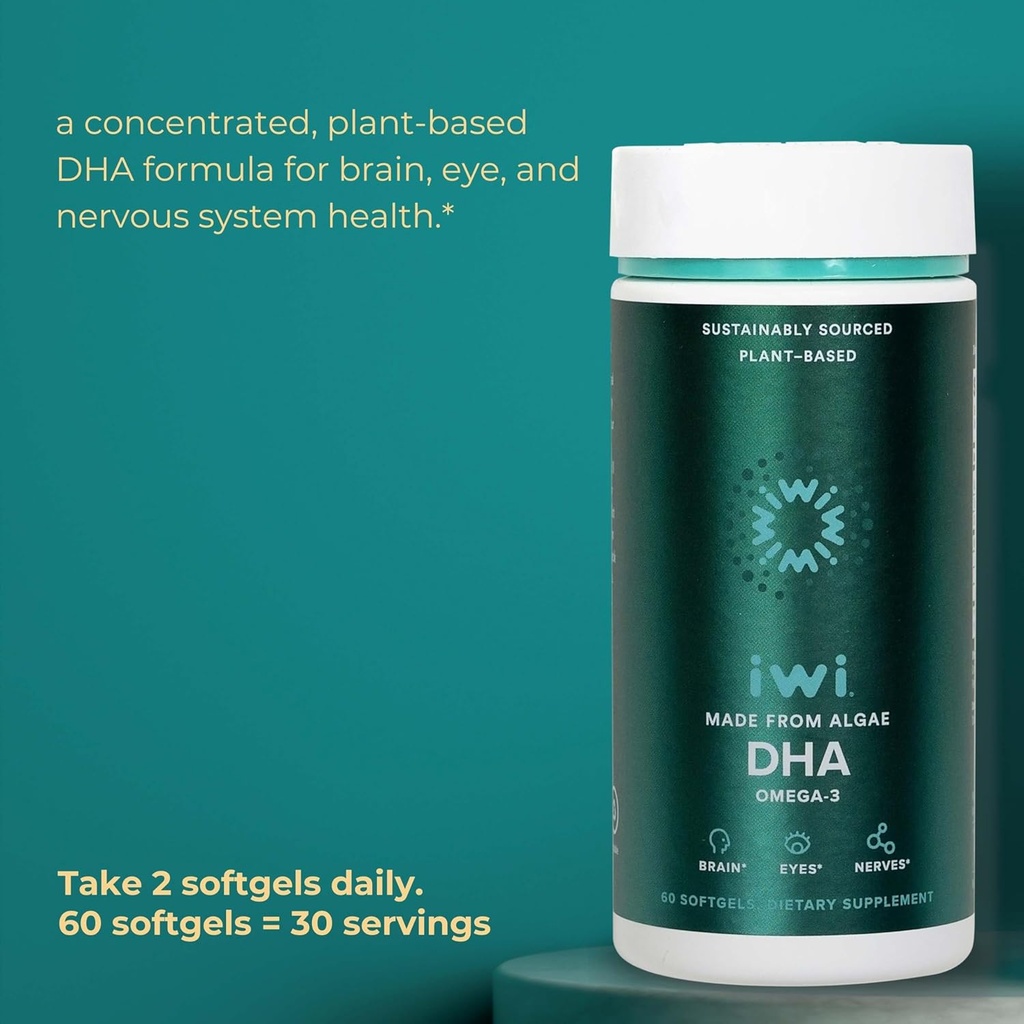 Iwi Omega-3 Essential & DHA Omega-3 Bundle, 30 Servings, Vegan Plant-Based Algae Omega 3, Krill & Fish Oil Alternative, No Fishy Aftertaste 6