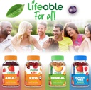 Lifeable Multivitamin for Men Gummies | VIT A, C, D, E, B1, B2, Niacin, B5, B6, Folate, B12, Biotin, Iodine, Zinc, Chromium, Ginseng, Lycopene, Inositol | Mens Multivitamins Gummies | 90 Gummies 6