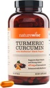 NatureWise Turmeric Curcumin 500mg with Black Pepper Softgels - Extra Strength, Enhanced Absorption - 95% Curcuminoids & BioPerine for Immune Support - Gluten-Free, Non-GMO - 180 Count[6-Month Supply] 2