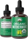 USDA Organic Motherwort Aerial Extract Liquid Drops. Vegan Herbal Supplement, Zero Sugar, Promotes Calm, Relaxation, Menstrual Relief and Endocrine Health. Motherwort Herb Tincture For Women and Men 2