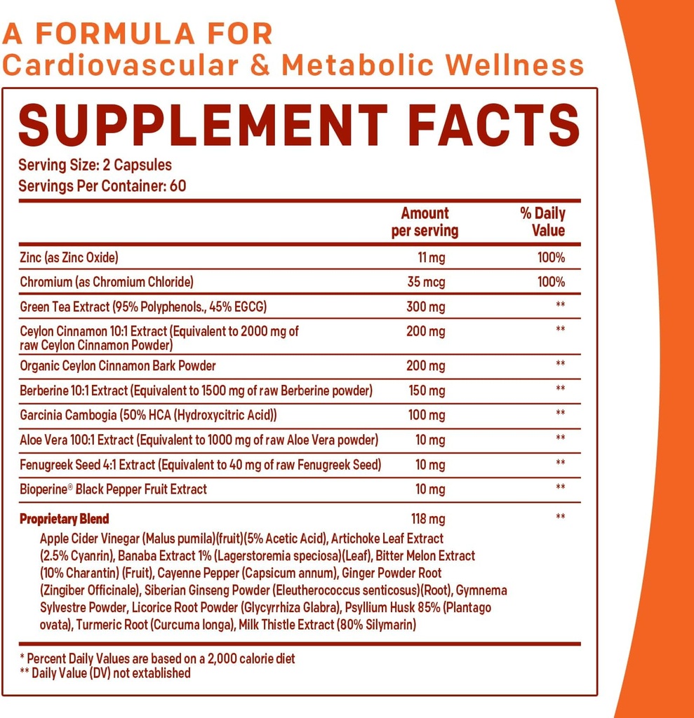 21-in-1 Berberine Supplement with Ceylon Cinnamon Chromium, Bitter Melon and Green Tea Extract (120 ct) & 5-in-1 Mullein Drops for Lungs and Respiratory Lung Health & Bronchial Support (60 Servings) 3