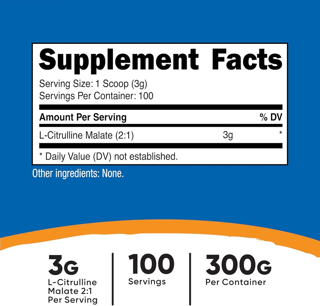 Nutricost L-Citrulline Malate (2:1) Powder (300 Grams) 3