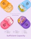 Cute Pill Organizer 2 Times a Day, PU Leather Pill Case for Women, Portable Weekly Pill Box for Purse with Storage Bag to Hold Vitamins, Medications, Fish Oils, Supplements (Purple) 4