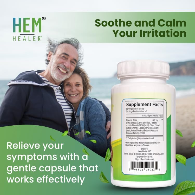 Hem Hero Extra Strength Hemorrhoid Treatment - Reduce Swelling, Soothe Itching & Irritation - 100% Natural - 42 Vegetarian Capsules 5