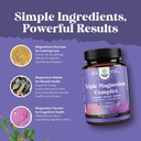 Triple Magnesium Complex Supplement - High Absorption Magnesium Glycinate, Malate & Taurate Blend for Muscles Energy Support & Heart Health - Triple Mg Complex 400 mg Capsules - 180 Count 6