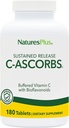 NaturesPlus C-Ascorbs Buffered Vitamin C, Sustained Release - 4000 mg, 180 Vegetarian Tablets - Super Potency Immune Support with Mineral Ascorbates, Antioxidant - Gluten-Free - 45 Servings 2