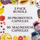 Vitalitown Magnesium + Probiotic Bundle (Pack of 2) | 10-in-1 Magnesium Complex & Women’s Probiotics 120 Billion CFUs | 90 Magnesium Caps & 30 Probiotic Caps 6