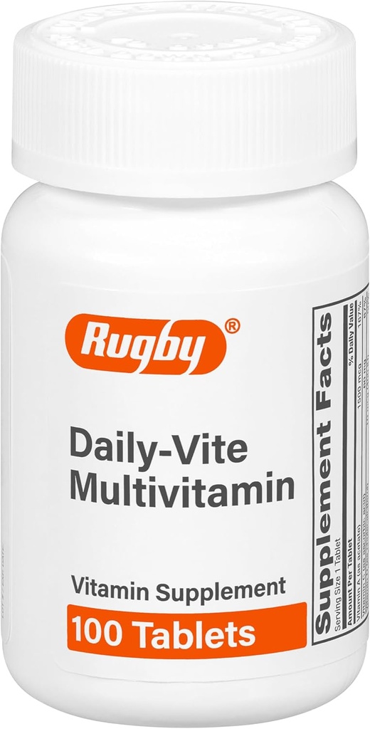 Rugby Daily-Vite Multivitamin - Daily Vitamin Supplement - 100 Tablets (1 Pack) 2