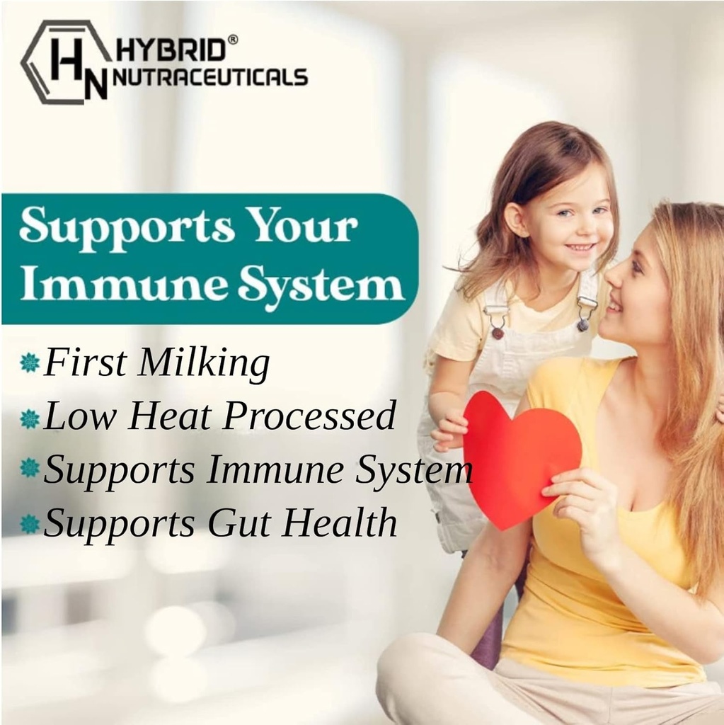 Hybrid Nutraceuticals Bovine Colostrum Supplement - Muscle Building - Immune Support - Powerful Digestion - Lactoferrin Supplement (120 Colostrum Capsules - 500mg - 30% IgG) 3