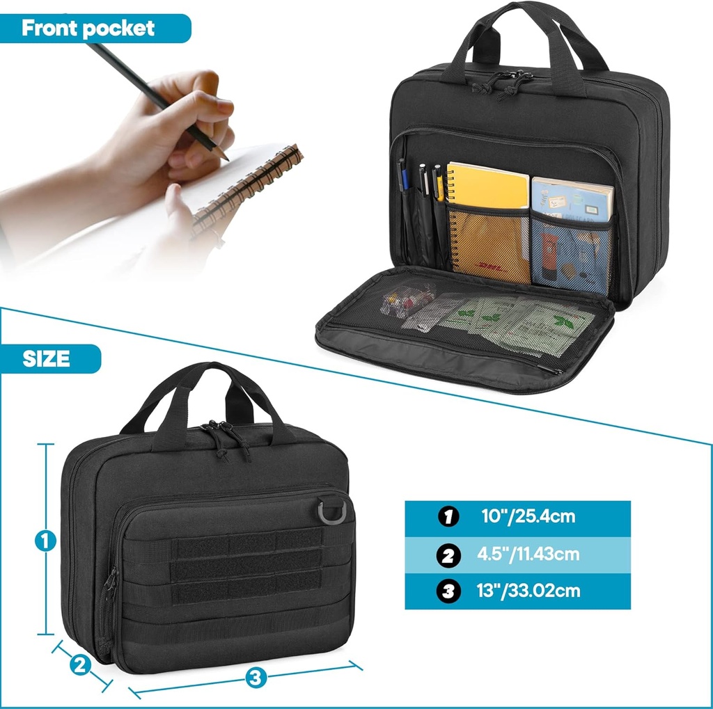 Damero Pill Bottle Organizer, Travel Medicine Bag Medication Organizer Storage for Pills Bottles and Medical Supplements, Black(Bag ONLY) 6