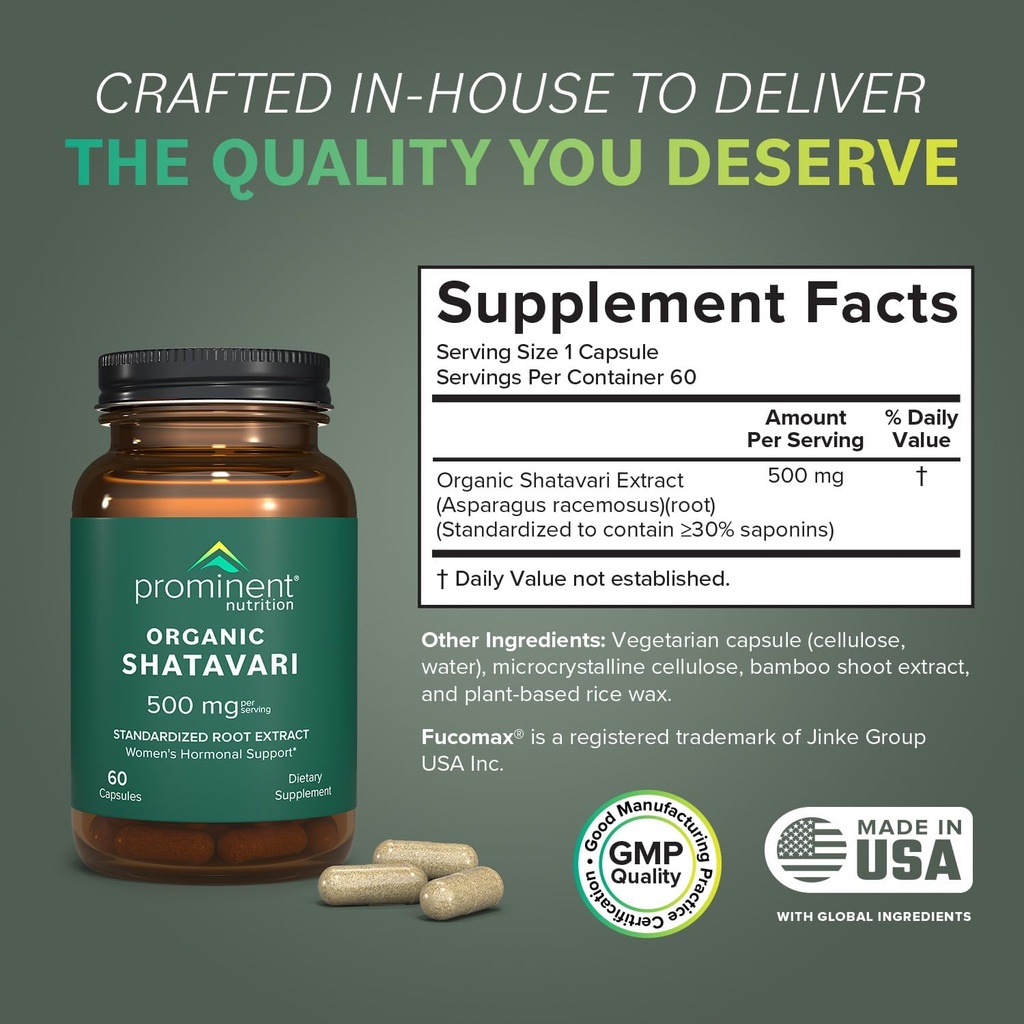 Prominent Nutrition Stress Management & Hormone Support - Schisandra Fruit Extract & Organic Shatavari Capsules 4