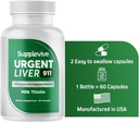 Urgent Liver 911 Herbal Liver Support Supplement Liver Cleanse Detox & Repair Formula with Milk Thistle Silymarin Dandelion Root and Artichoke Extract for Liver Health, 60 Capsules (6) 4