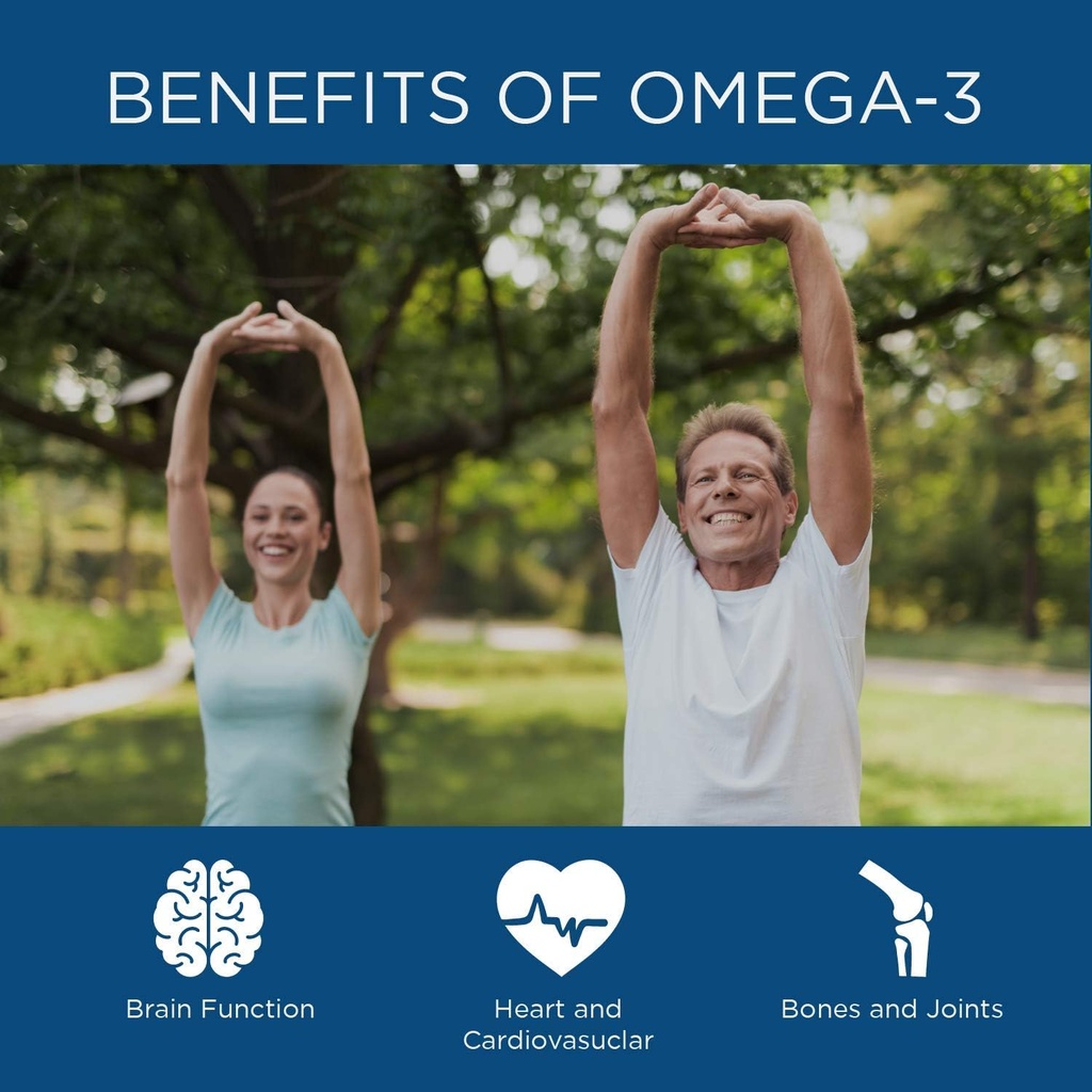 Spoonful Omega 3 Fish Oil Enteric Coated 2400mg, 200 Capsules, Burpless, Rapid Release Softgel Capsules, Made in USA, NSF-Certified 3