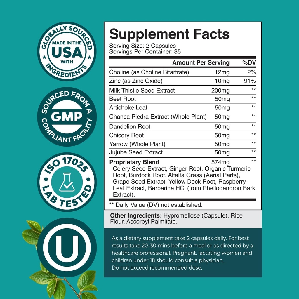 Bundle of Liver Cleanse Detox & Repair Formula and Advanced TUDCA Liver Support Supplement - with Milk Thistle Dandelion Root Turmeric and Artichoke Extract - Extra Strength TUDCA 500mg Bile Salts 3