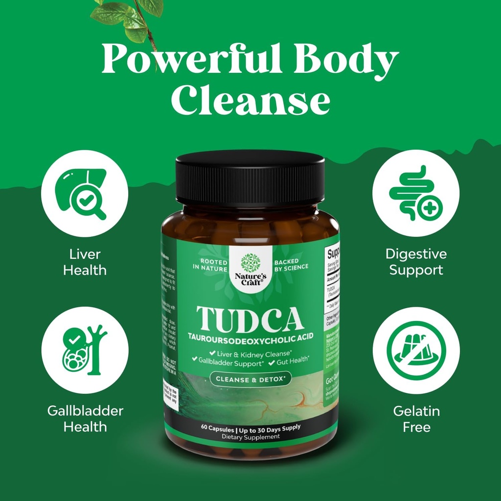 Bundle of Liver Cleanse Detox & Repair Formula and Advanced TUDCA Liver Support Supplement - with Milk Thistle Dandelion Root Turmeric and Artichoke Extract - Extra Strength TUDCA 500mg Bile Salts 6