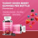 Mushroom Gummies for Adults 12-in-1, 3000mg Mushroom Supplement with Lion’s Mane, Reishi, Cordyceps, Mushroom Gummies for Focus and Energy - Mixed Berry Flavor, 60ct 4