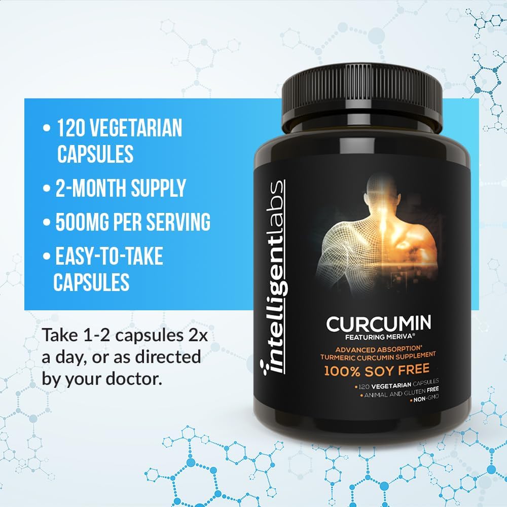 Intelligent Labs 250MG Meriva Curcumin Phytosome, 2900% Better Absorbed Than Ordinary Turmeric Curcumin, 100% Soy Free, 120 Capsules Per Bottle 4