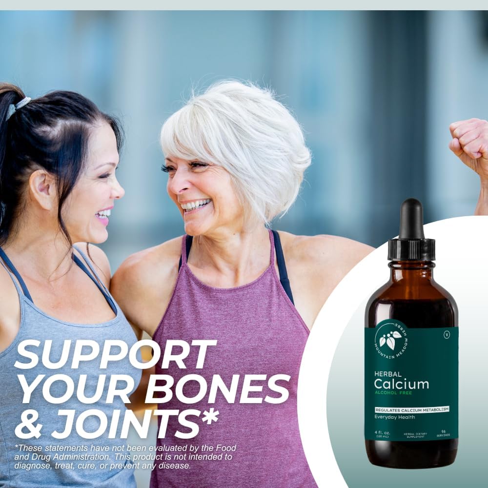 Mountain Meadow Herbs Herbal Calcium – Vegan Liquid Calcium Supplement for Bone & Teeth Support, High Absorption Plant-Based Formula for Adults & Kids - 4 oz 4