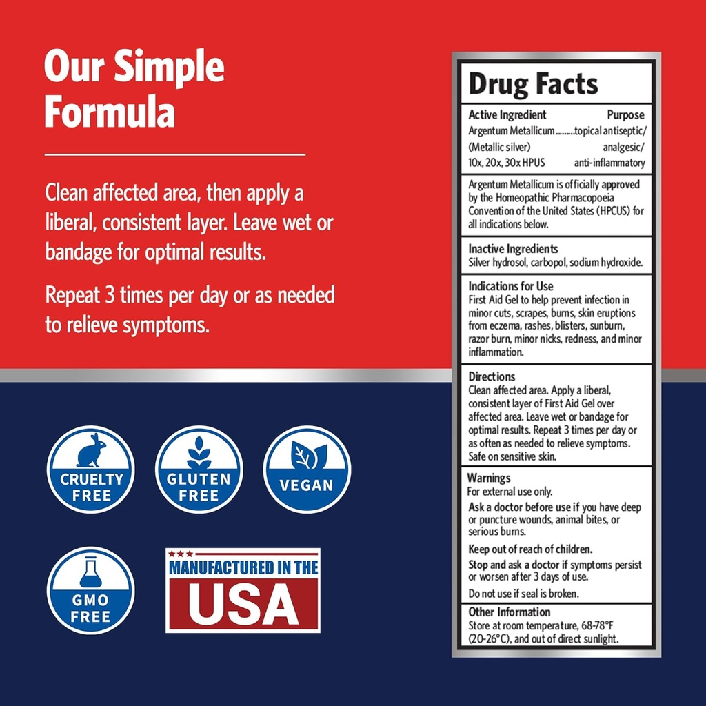 Sovereign Silver First Aid Gel - Argentum Metallicum Gel Wound Care Support, Topical Skin Care for Minor Skin Irritations with Convenient Pump - 2 fl oz (59 mL) 6