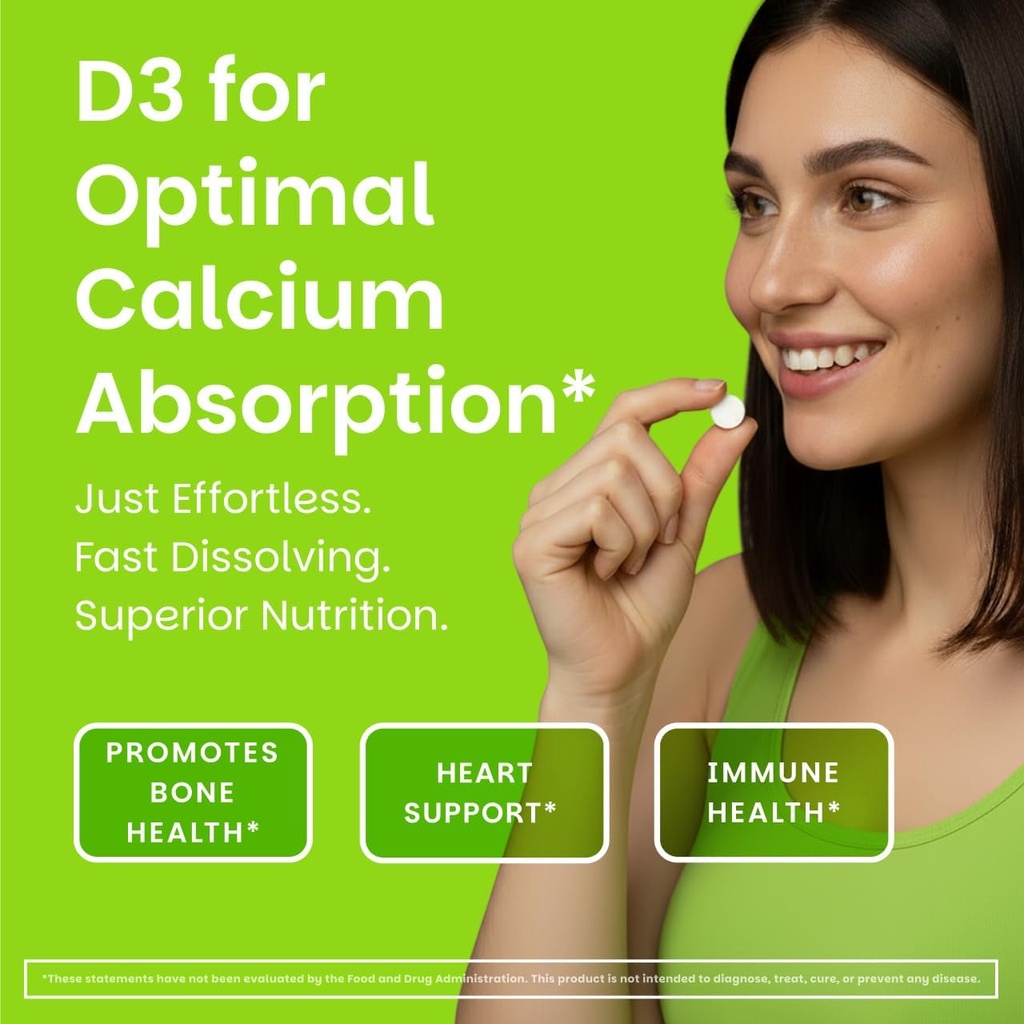 EZ Melts Dissolvable Vitamin D3 5,000 IU, Sugar-Free, 3-Month Supply - 1 Pack 3