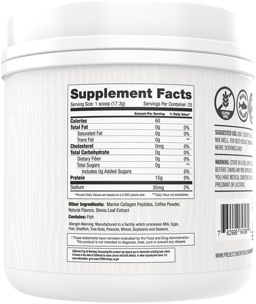 Martha Stewart Collagen Peptides Powder - Multi Collagen for Women | Healthy Supplement for Skin, Hair, Nails, and Bone Strength | 15g Protein | Coffee | 25 Servings 3