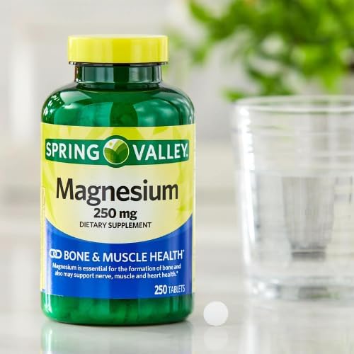 Spring Valley, Magnesium 250 mg, 250 Count Tablets, Bone & Muscle Health, Magnesium Tablets, Dietary Supplement +Sticker Dri Store 5