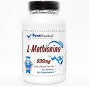 L-Methionine 500mg // 180 Capsules // Pure // by PureControl Supplements 2
