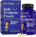 LOVEBUG Probiotics for Kids - Kids Probiotic Chewables with Prebiotics for Aged 4+, Daily Children’s Gut Health, Constipation, Digestive & Immune Support Supplement, Sugar-Free, 120 Soft Pearls 2