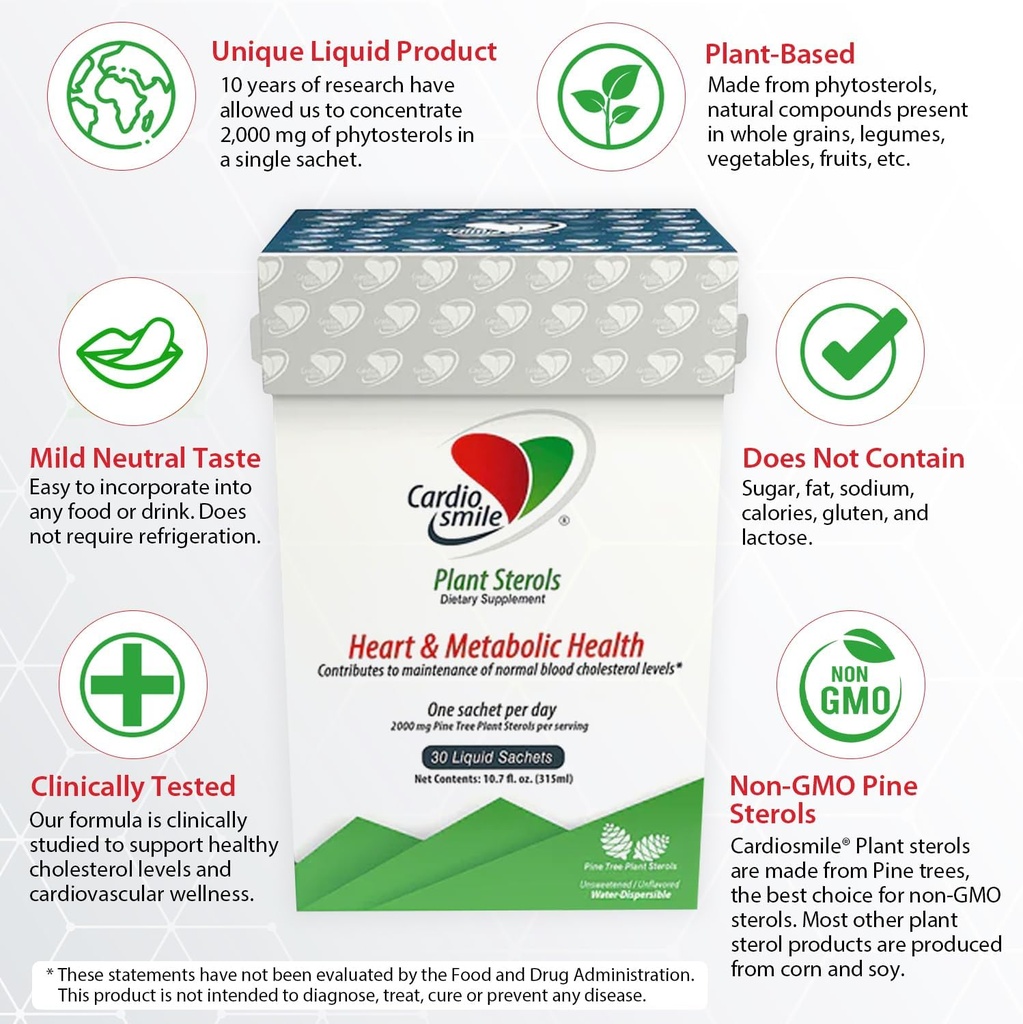 2000mg Plant Sterols Supports Healthy Cholesterol Levels with 1400mg beta-Sitosterol for Heart & Metabolic Health Support, 90 Day Supply in Single Use Liquid Packets 5