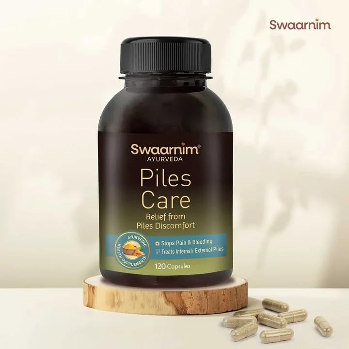 Piles Care Ayurvedic Healthy Supplements for Women Health, 100% Natural - No Added Chemicals and Gluten Free, 120 Capsules 3